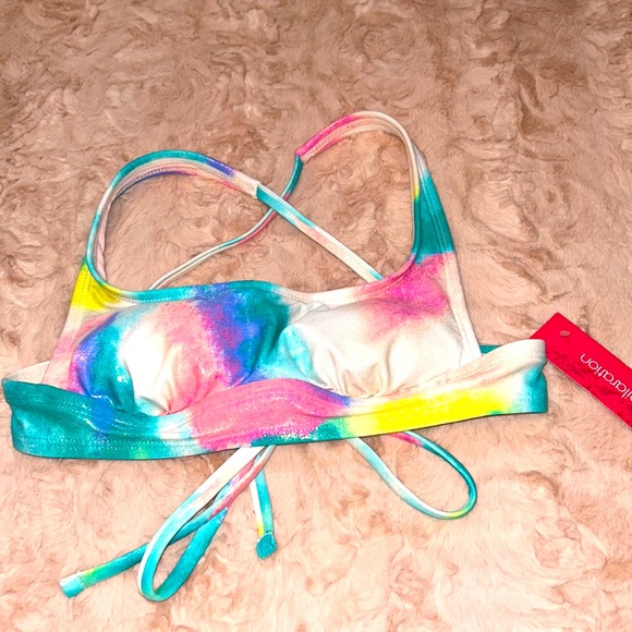 Xhilaration Other - Beautiful multi-colored bikini top size xs women’s - mermaid style perhaps